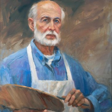 Damon Carter self portrait - oil painting on canvas.