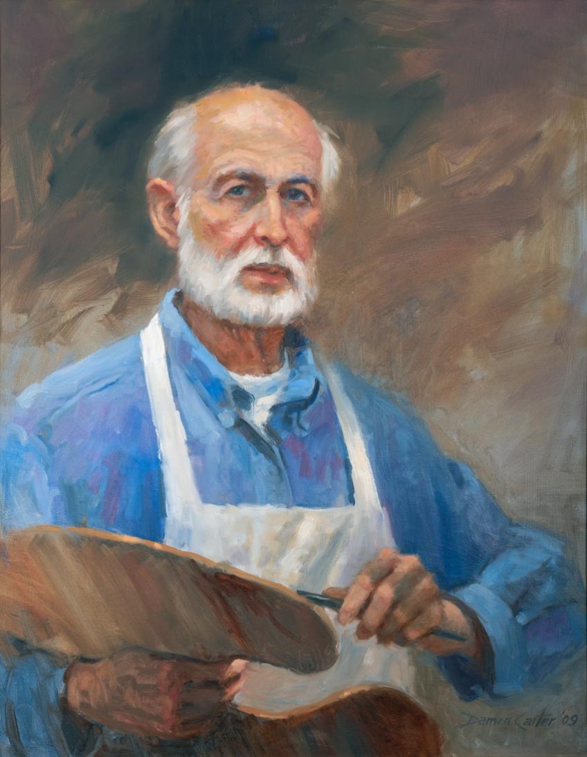 Damon Carter self portrait - oil painting on canvas.