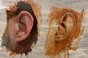 Oil study of ears