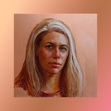 Portrait on copper by Holly Henson