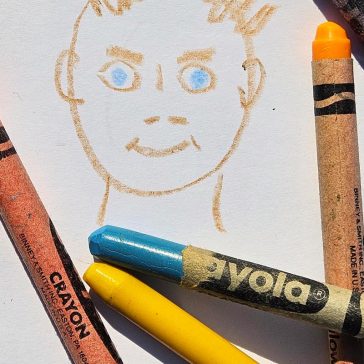 crayon portrait