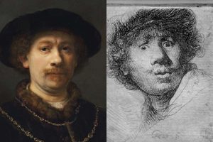 Two Rembrandt self portraits