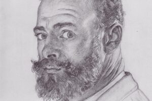 Self portrait by P. Ferdinand Hodler, 1891.