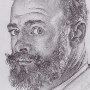 Self portrait by P. Ferdinand Hodler, 1891.