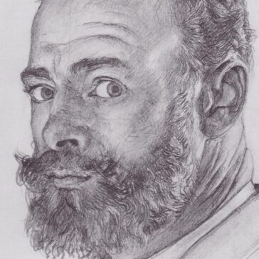 Self portrait by P. Ferdinand Hodler, 1891.