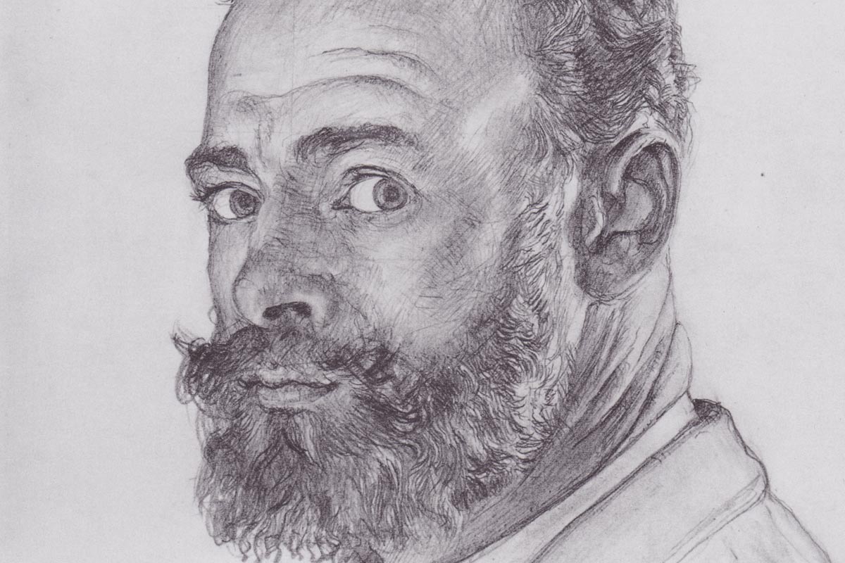 Self portrait by P. Ferdinand Hodler, 1891.