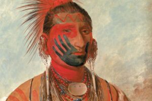 Painting by George Catlin of Wash-ka-mon-ya.