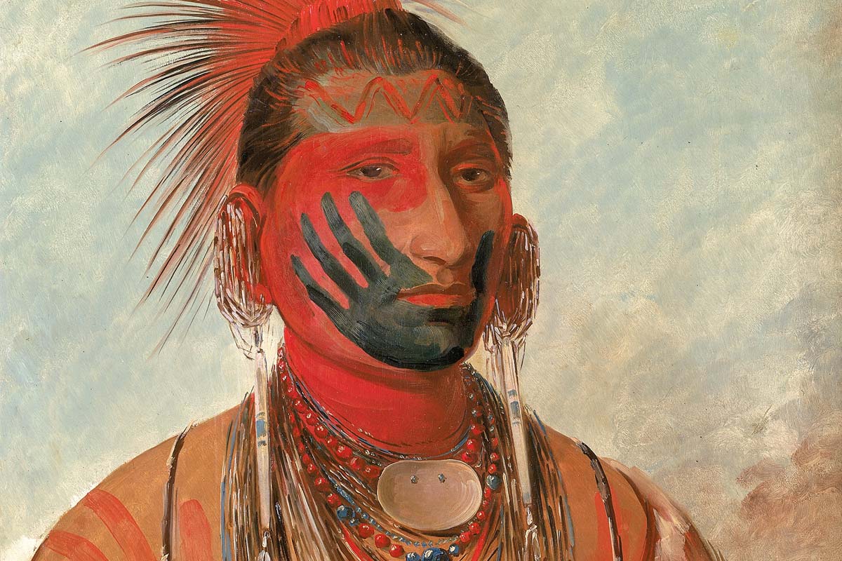 Painting by George Catlin of Wash-ka-mon-ya.
