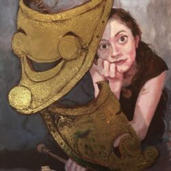 Isolated Act, Acrylic and Gold Leaf Susan Waters
